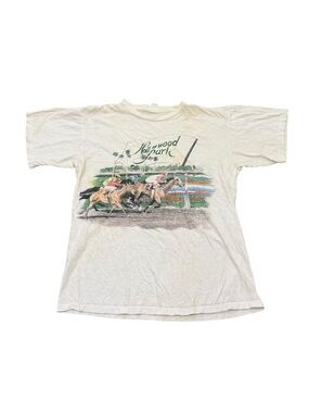 Vintage 1990s Hollywood Park Horse Racing T-Shirt Single Stitch Made in USA